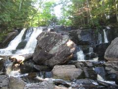 The upper drops of the falls