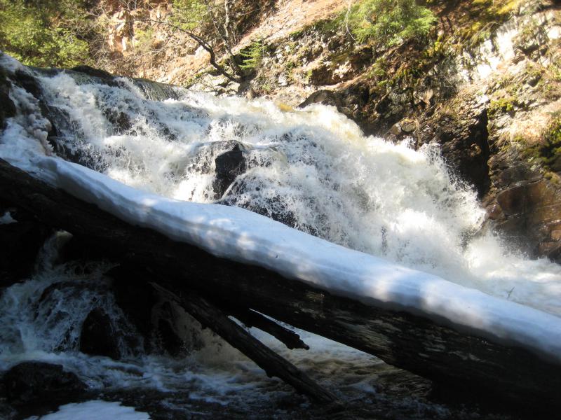 Full and gushing waterfall