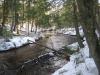 Calm river between wterfalls