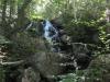 Rocks around the uppermost waterfall