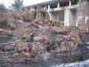 Craggy rocks around the river