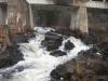 Waterfalls flowing from below the penstock