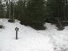 Slush deep around the trailhead