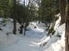 Deep snow over the creek