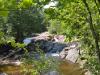 Looking back at chutes and rocks