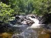 Chutes around the glossy rock