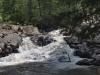 Waterfall on the elbow of the river